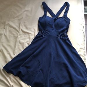 Blue cocktail dress